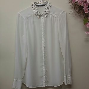 Ladies Zara Brand Large long sleeve Blouse